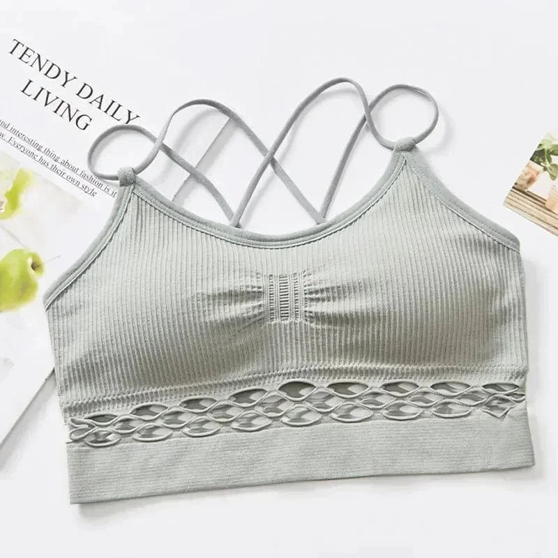 Crop Top Sheer Lattice