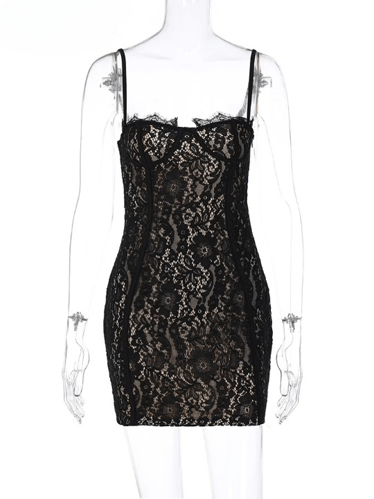 Lace Mini Slip Dress