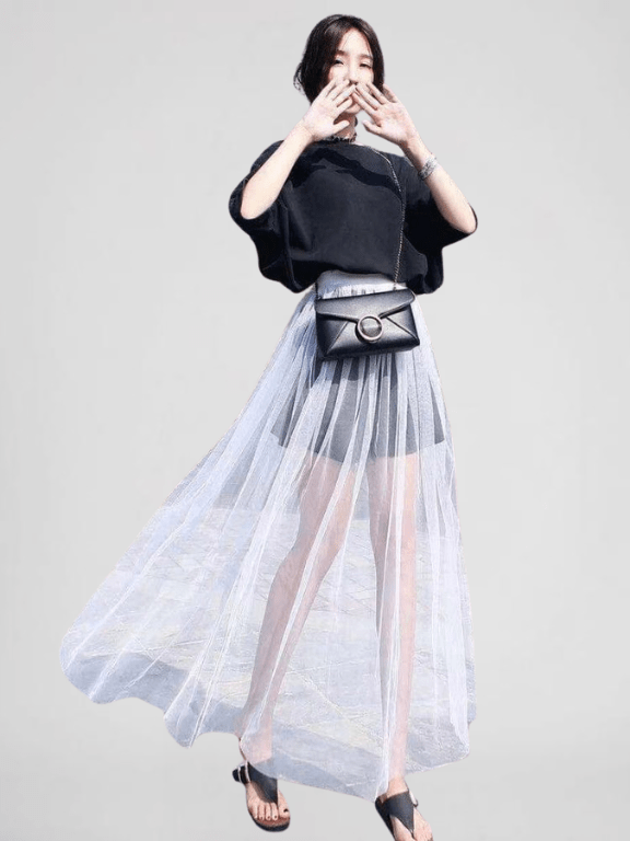 Long Sheer Skirt