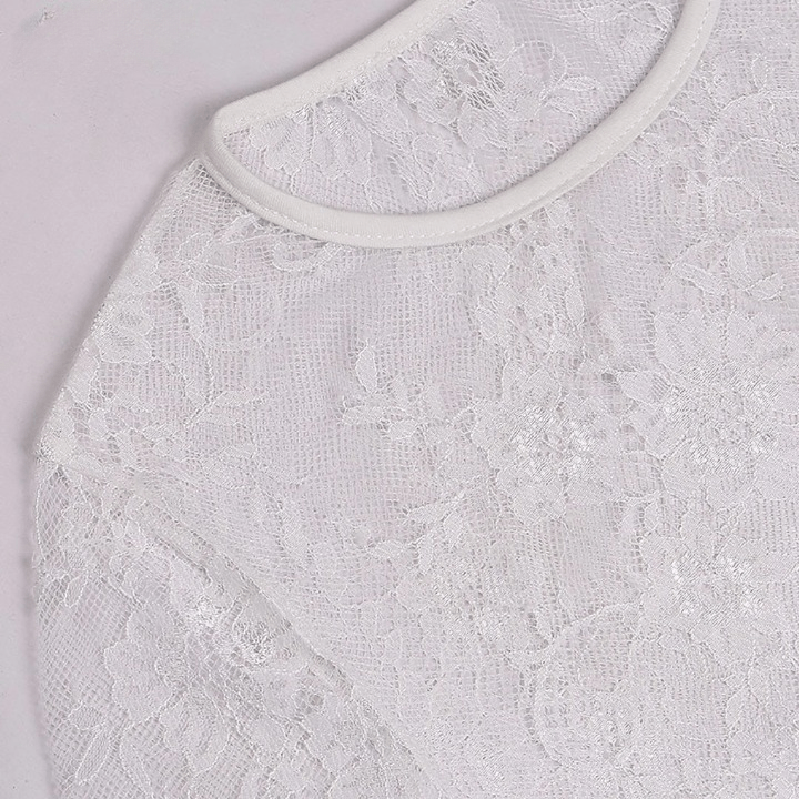 Long Sleeve Lace Crop Top