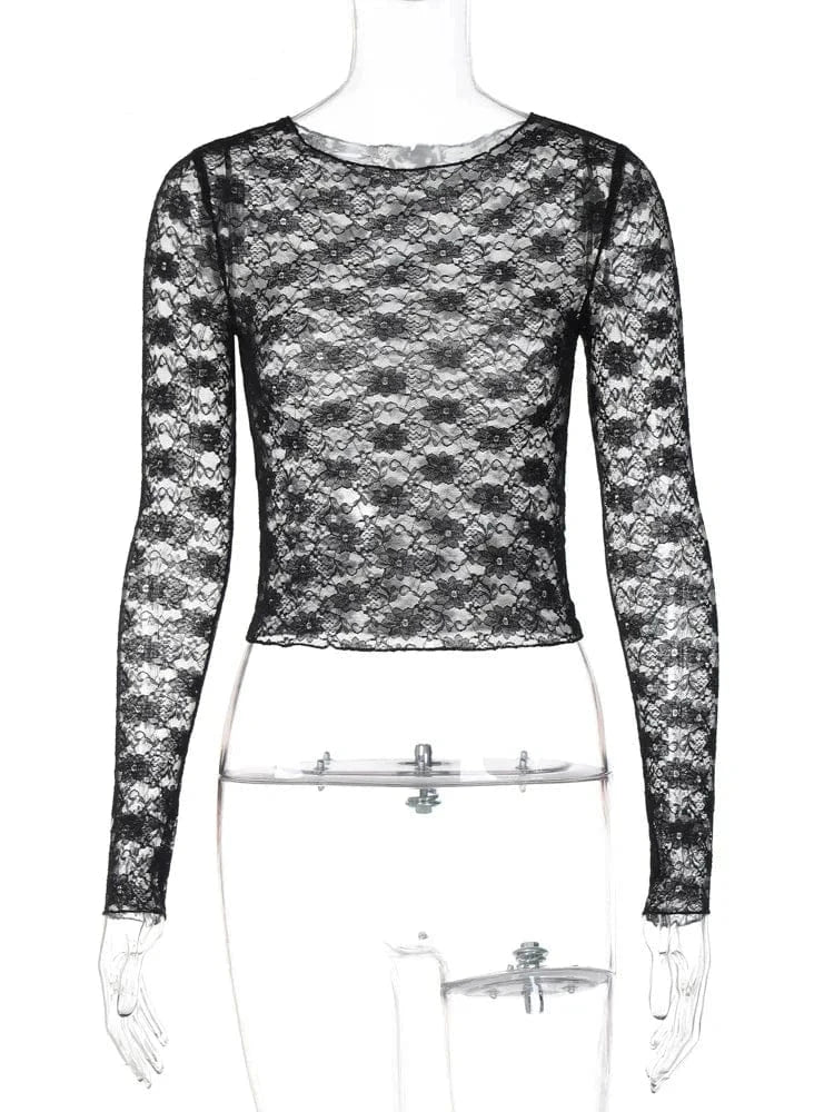 See Through Lace Shirt