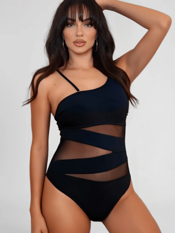 See Through One Piece Swimsuit