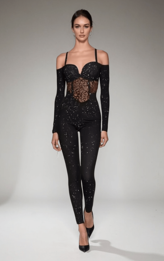 Sexy Black Lace Jumpsuit