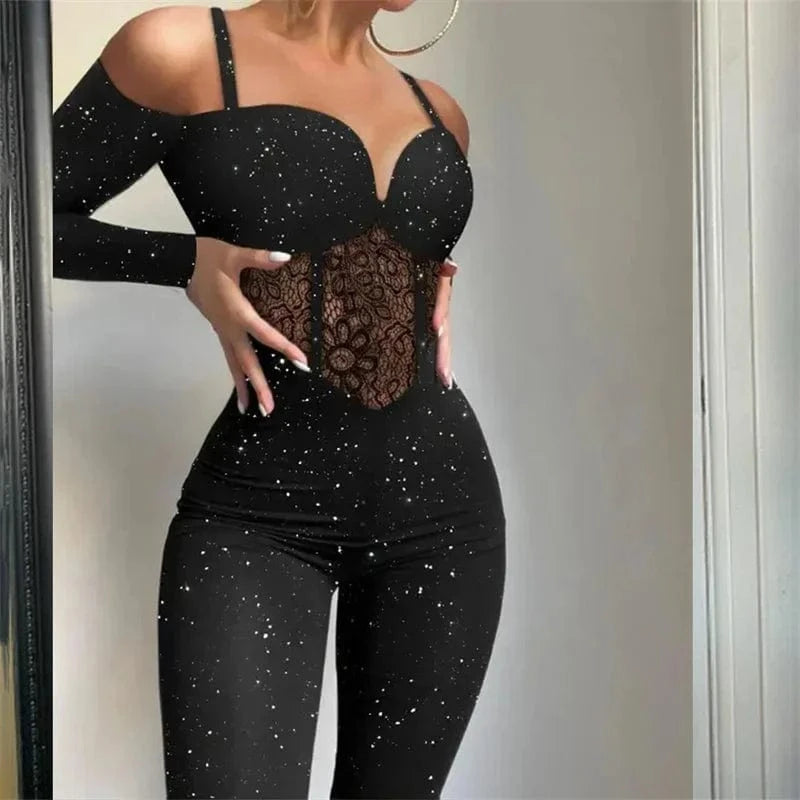 Sexy Black Lace Jumpsuit