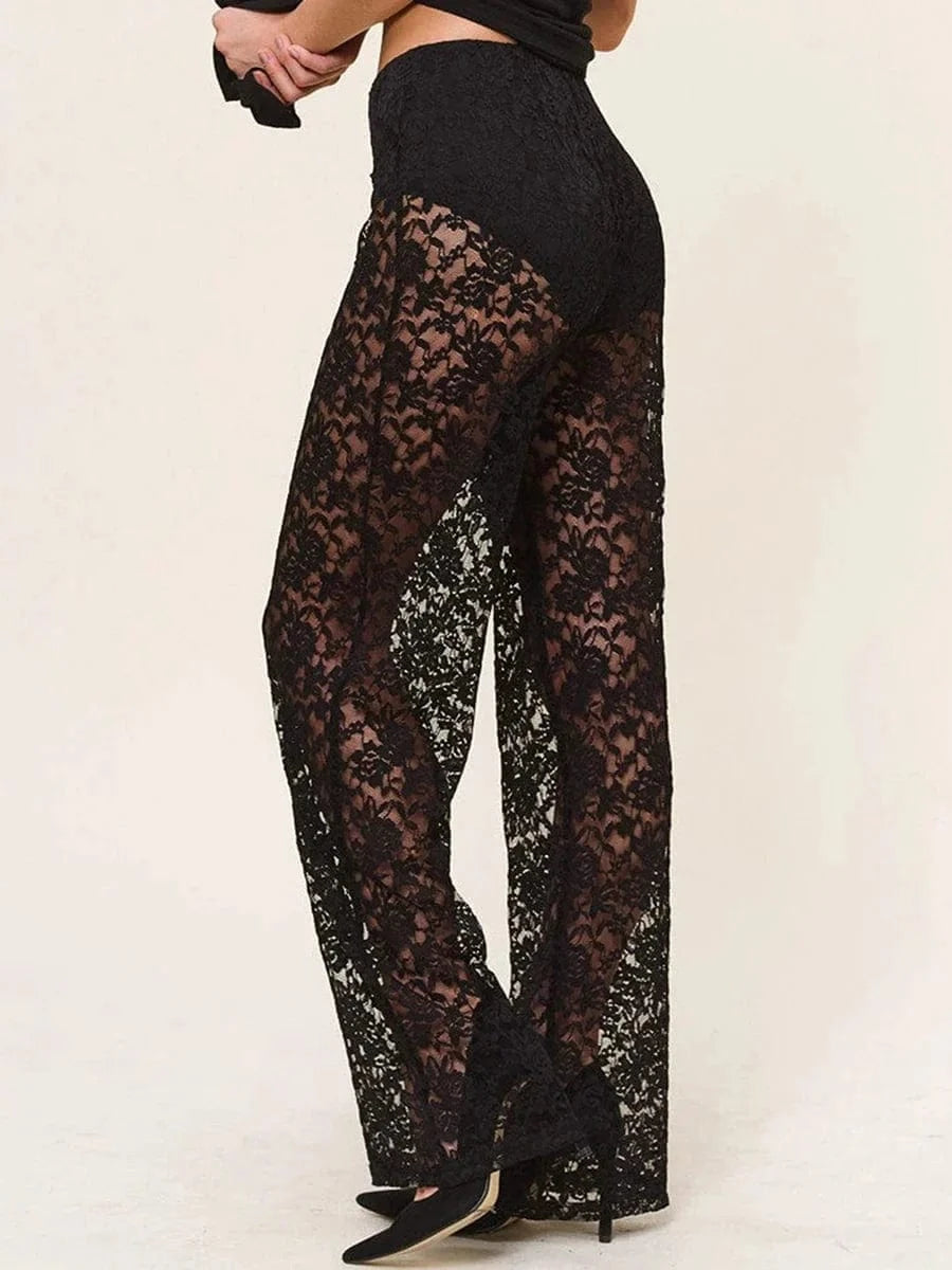 Sheer Bell Bottom Pants