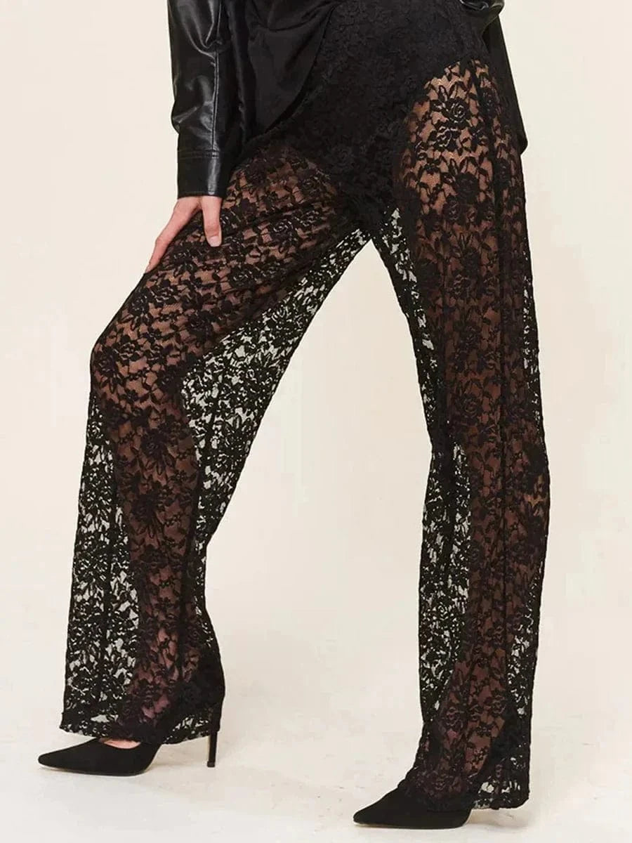 Sheer Bell Bottom Pants
