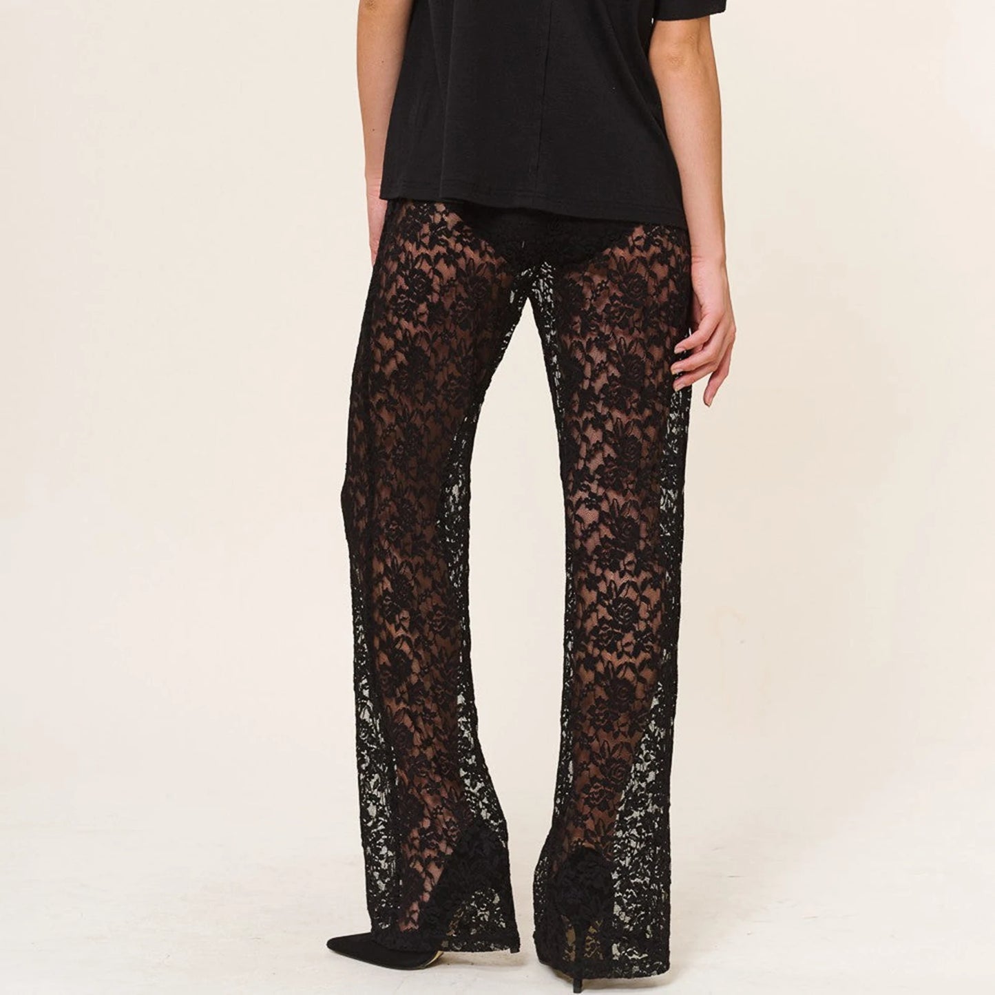 Black Lace Pants