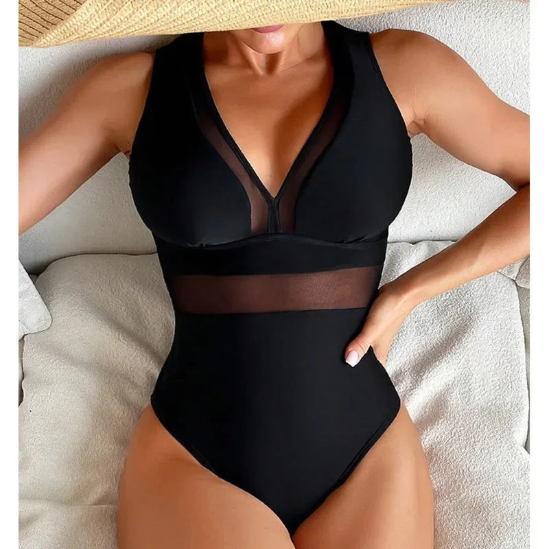 Women's Mesh One Piece Swimsuit