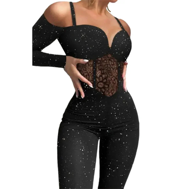 Sexy Black Lace Jumpsuit