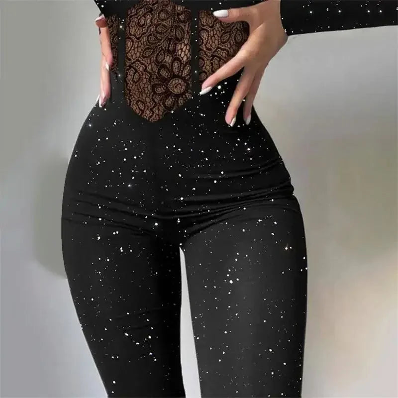 Sexy Black Lace Jumpsuit