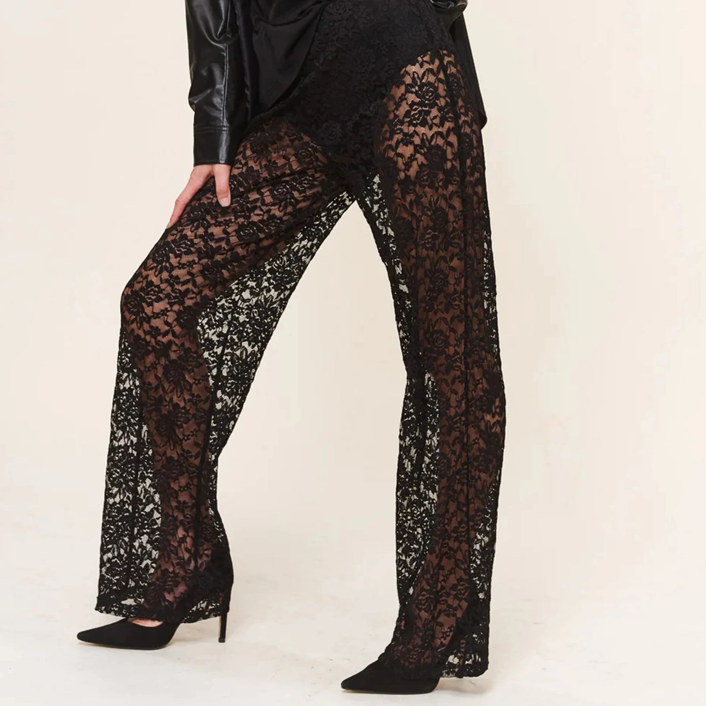 Black Lace Pants