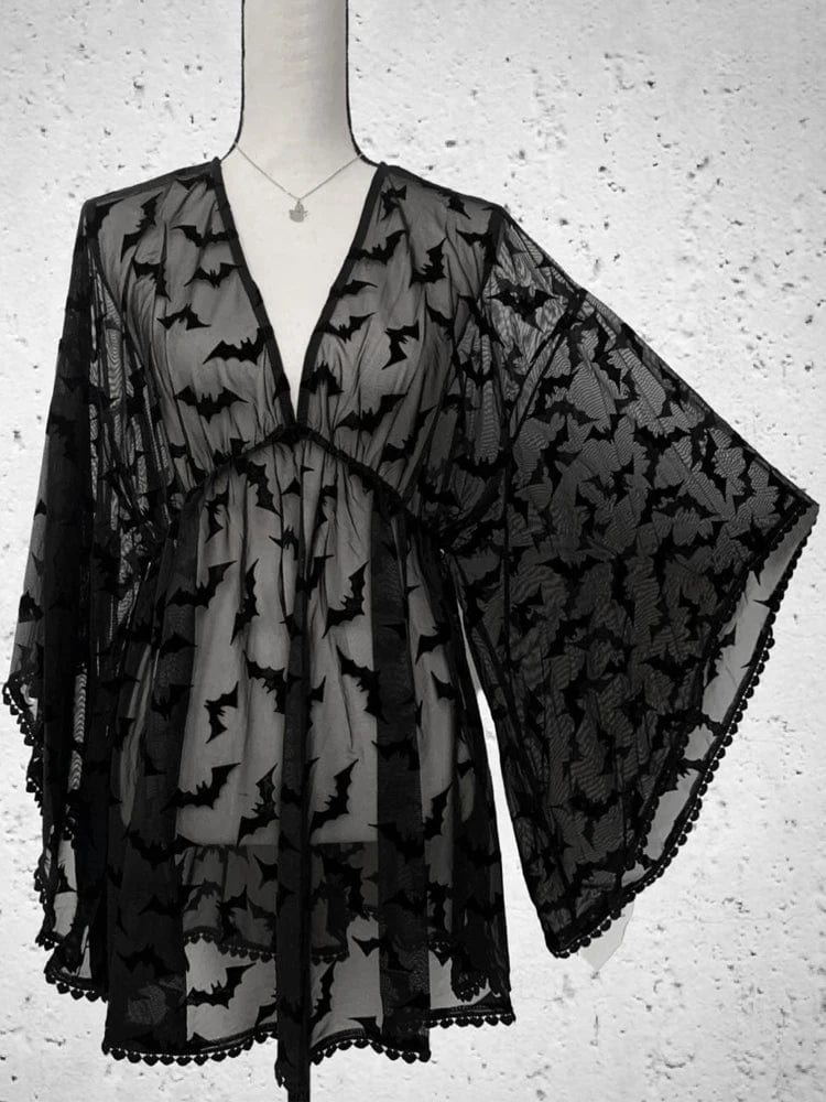 Black Sheer Kimono