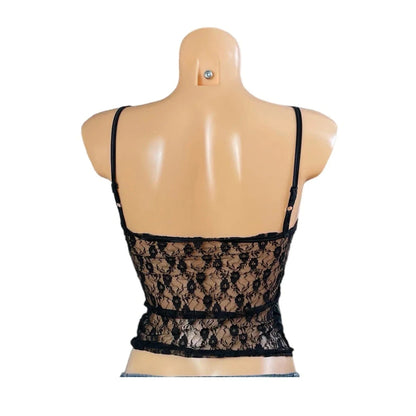 Lace Crop See Through Crop Top