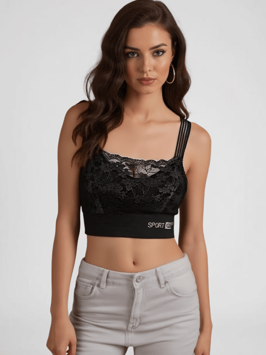Lace Floral Crop Top