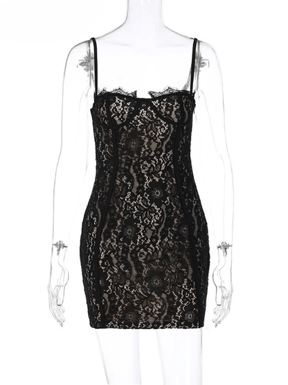 Lace Mini Slip Dress