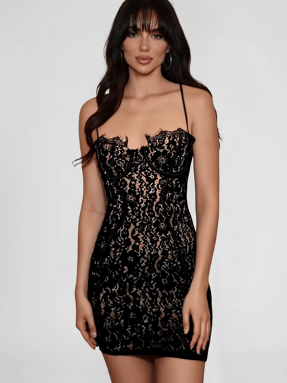 Lace Mini Slip Dress
