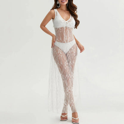 Long Sheer Cover Up Dress