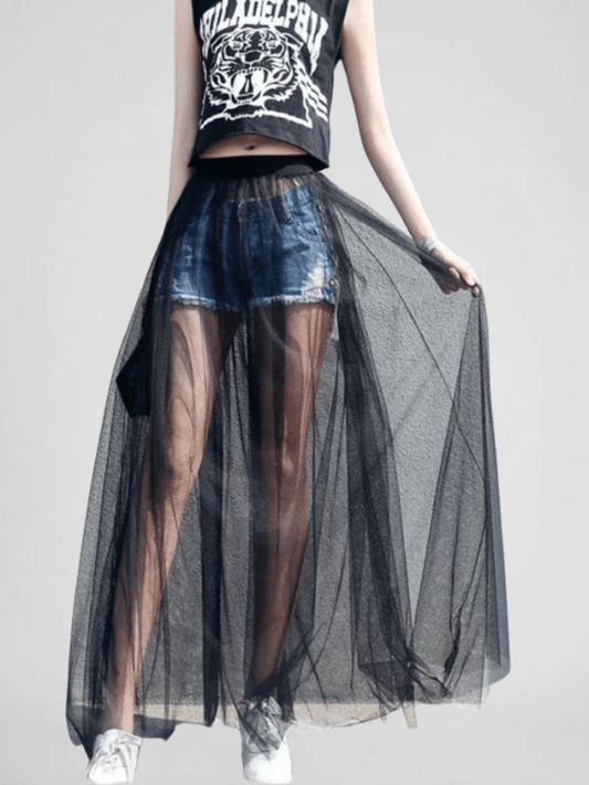 Long Sheer Skirt