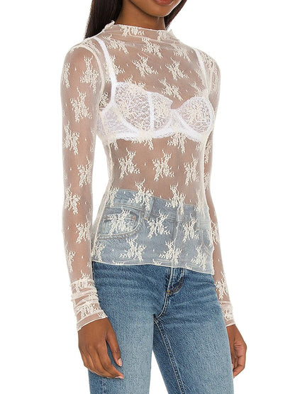 Long Sleeve Sheer Top