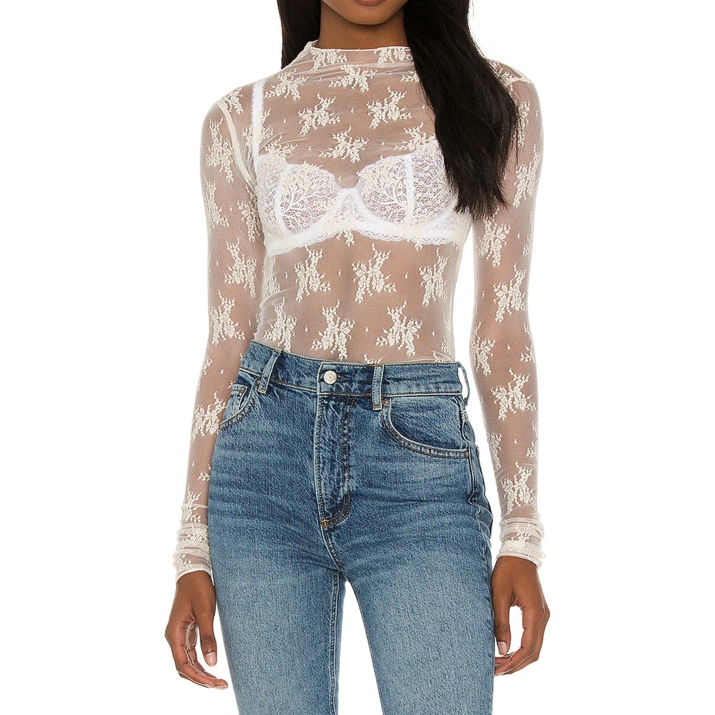 Long Sleeve Sheer Top