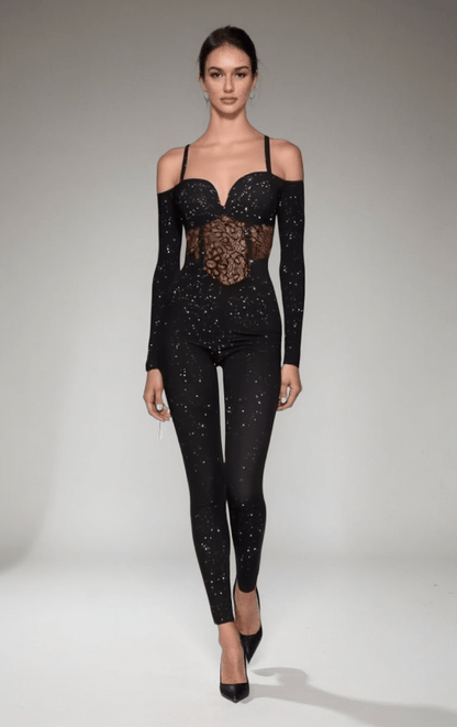 Sexy Black Lace Jumpsuit