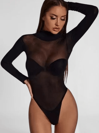 Sheer Black Bodysuit