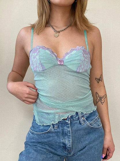 Sheer Lace Crop Top