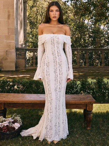 Sheer Long Sleeve Maxi Dress