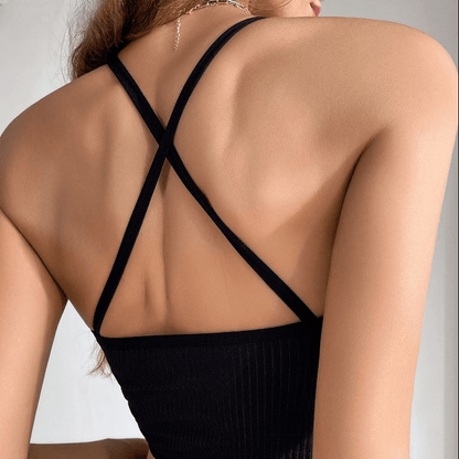 Sheer Mesh Halter Crop Top