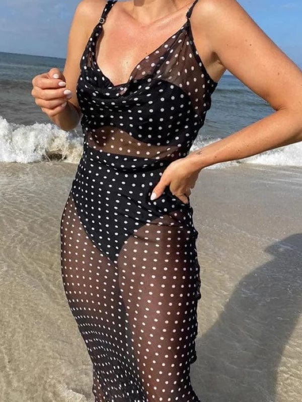 Sheer Mesh Maxi Dress