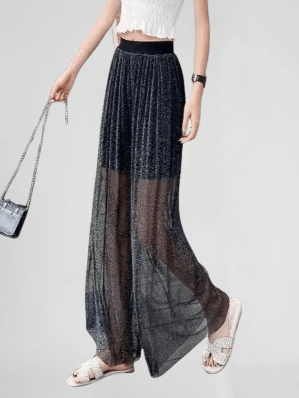 Sheer Wide Leg Pants