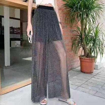 Sheer Wide Leg Pants