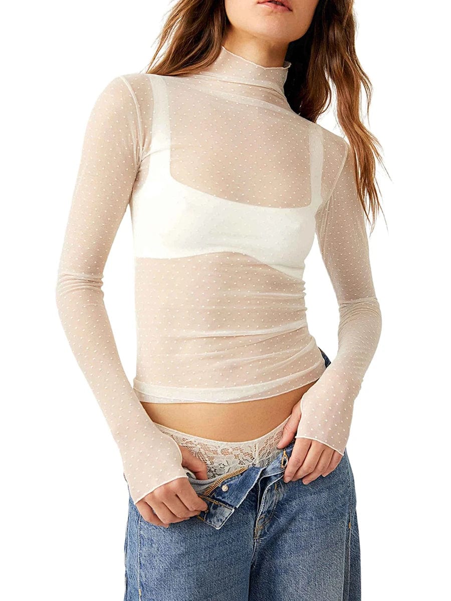 White Sheer Crop Top